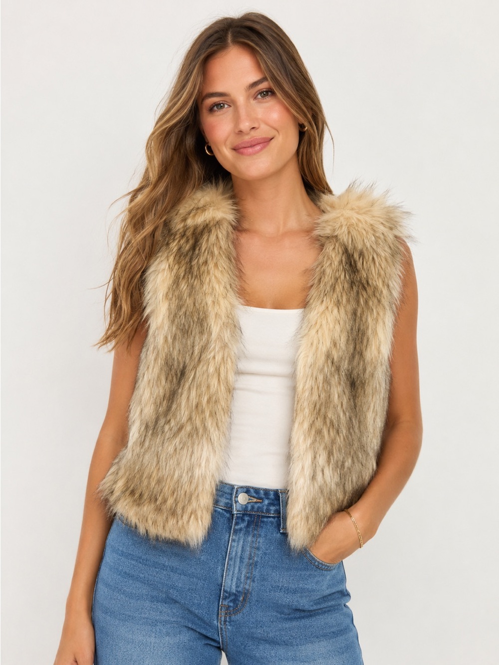 Me Jane Faux Fur Vest